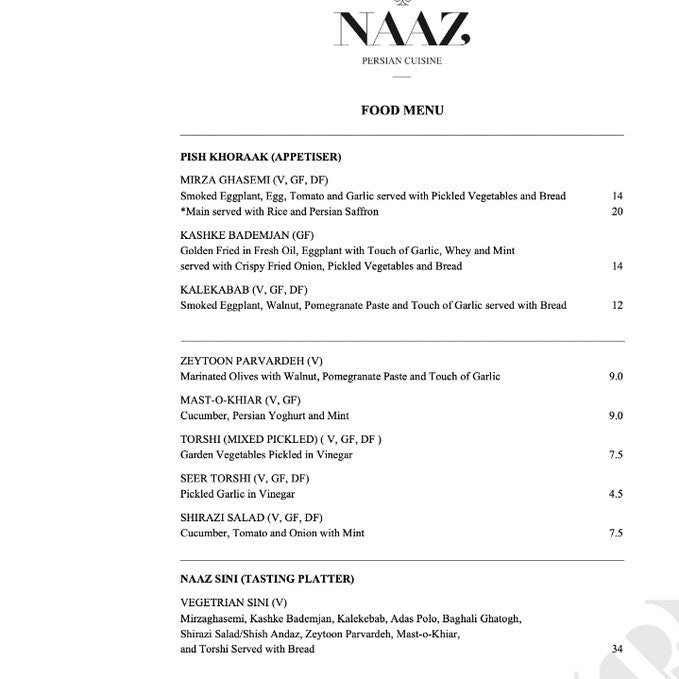 A Grand Persian Dining Signature At Naaz Persian Cuisine - We Wander
